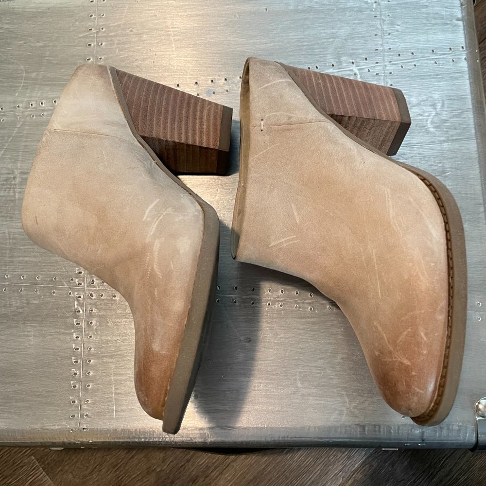 Like new ALDO Distressed Leather Mariotta boots botties mules 37/6.5 - Picture 11 of 13